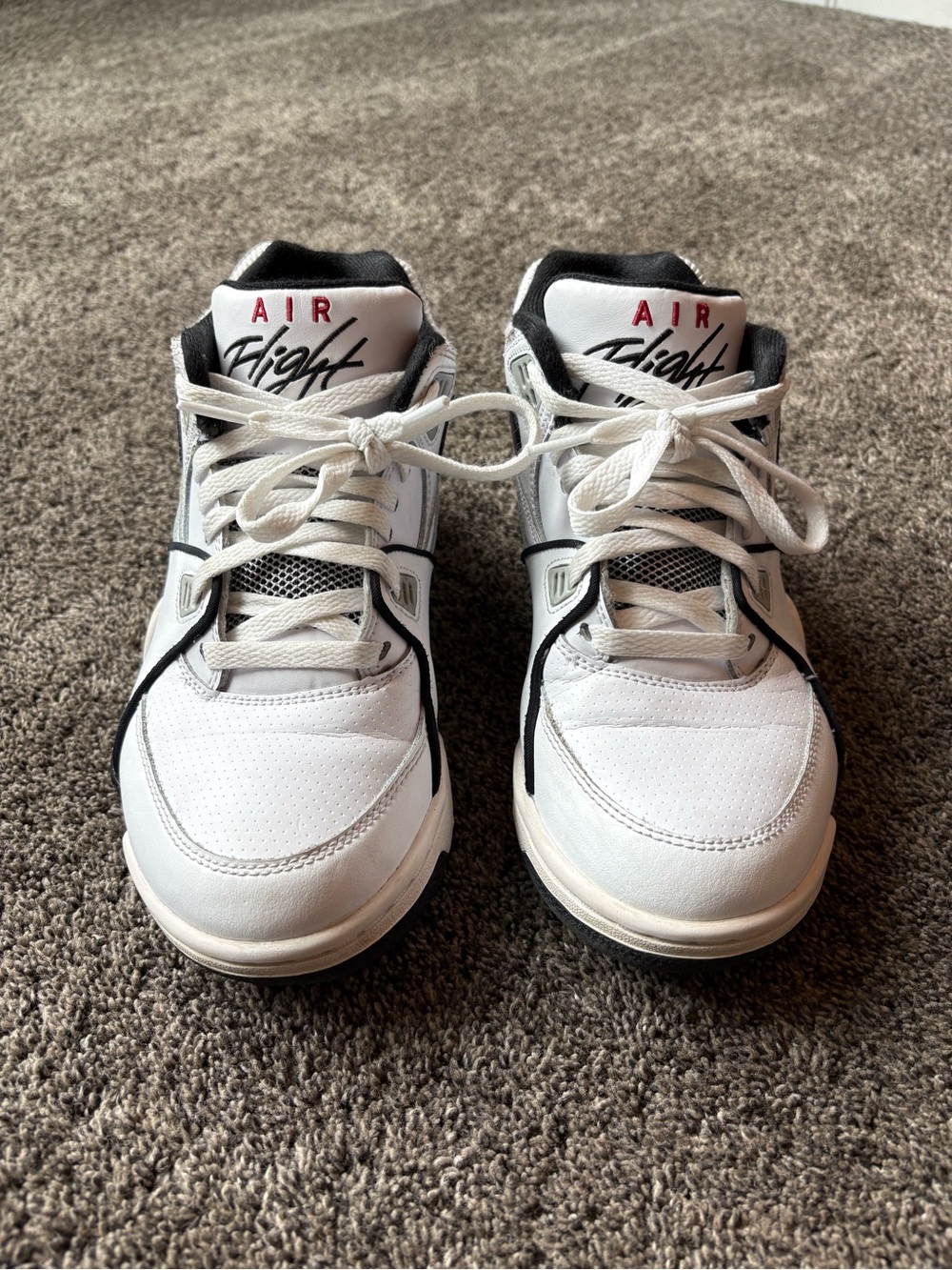 Nike Air Flight Black and White Youth Sneakers